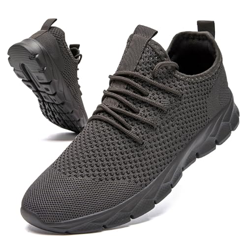 GHFKKB Damen Sneaker Leichte Laufschuhe Sportschuhe Turnschuhe Gym Schuhe Tennisschuhe Wanderschuhe Dunkelgrau Größe 37 von GHFKKB