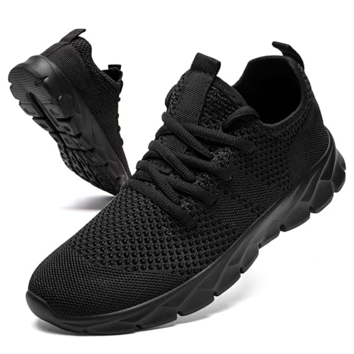 GHFKKB Damen Sneaker Laufschuhe Turnschuhe Sportschuhe Gym Schuhe Tennisschuhe Freizeitschuhe Outdoor Sport Bequeme Straßenlaufschuhe schwarz 36 von GHFKKB