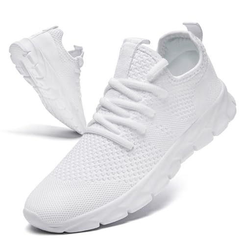 GHFKKB Damen Sneaker Laufschuhe Turnschuhe Sportschuhe Gym Schuhe Tennisschuhe Freizeitschuhe Outdoor Sport Bequeme Straßenlaufschuhe weiß 36 von GHFKKB