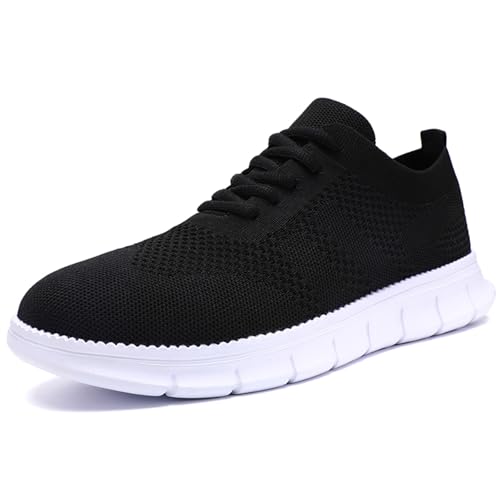 GHFKKB Turnschuhe Herren Atmungsaktive Sportschuhe Sommer Schuhe Laufschuhe Leichte Sneakers für Jogging Tennis Fitnessstudio Bequeme Hallenschuhe Freizeit Schnürhalbschuhe Schwarz 46 von GHFKKB