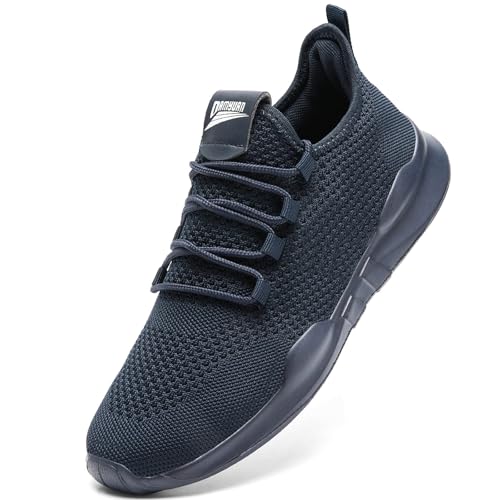 GHFKKB Laufschuhe Herren Turnschuhe Joggingschuhe Leichtgewichts Sneaker Tennisschuhe Fitness Trainingsschuhe Atmungsaktiv Sportschuhe Walking Schuhe Blau 44 von GHFKKB