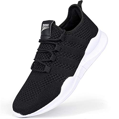 GHFKKB Laufschuhe Herren Turnschuhe Joggingschuhe Leichtgewichts Sneaker Tennisschuhe Fitness Trainingsschuhe Atmungsaktiv Sportschuhe Walking Schuhe Schwarz 40 von GHFKKB