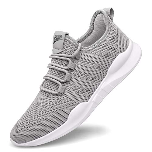 Laufschuhe Herren Turnschuhe Joggingschuhe Leichtgewichts Sneaker Tennisschuhe Fitness Trainingsschuhe Atmungsaktiv Sportschuhe Walking Schuhe Grau 40 von GHFKKB