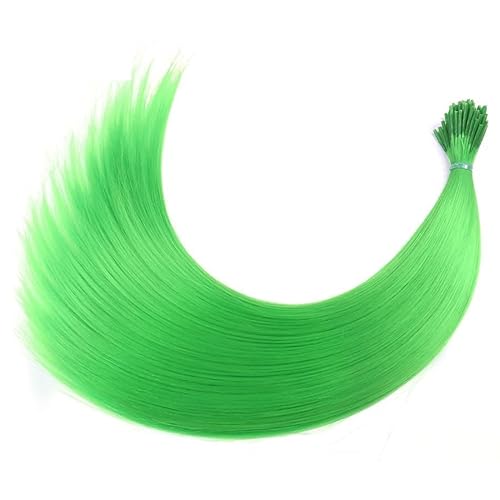 FederhaarverläNgerungs Set Synthetische farbige I-Tip-Haarverlängerungen mit Federn, 10–50 Stränge/Packung, Hochtemperaturfaser-Perückenzubehör for Damen, einfarbiges Haar(10,16inches-50PCS) von GHHZML