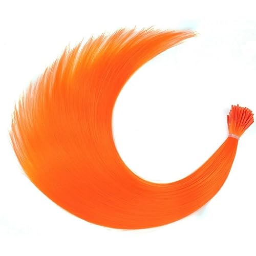 FederhaarverläNgerungs Set Synthetische farbige I-Tip-Haarverlängerungen mit Federn, 10–50 Stränge/Packung, Hochtemperaturfaser-Perückenzubehör for Damen, einfarbiges Haar(11,16inches-50PCS) von GHHZML