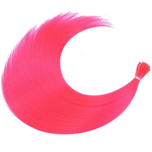 FederhaarverläNgerungs Set Synthetische farbige I-Tip-Haarverlängerungen mit Federn, 10–50 Stränge/Packung, Hochtemperaturfaser-Perückenzubehör for Damen, einfarbiges Haar(12,16inches-10PCS) von GHHZML