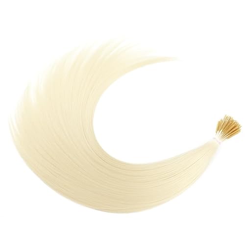 FederhaarverläNgerungs Set Synthetische farbige I-Tip-Haarverlängerungen mit Federn, 10–50 Stränge/Packung, Hochtemperaturfaser-Perückenzubehör for Damen, einfarbiges Haar(6,16inches-50PCS) von GHHZML