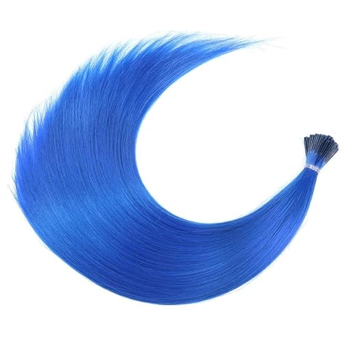 FederhaarverläNgerungs Set Synthetische farbige I-Tip-Haarverlängerungen mit Federn, 10–50 Stränge/Packung, Hochtemperaturfaser-Perückenzubehör for Damen, einfarbiges Haar(9,16inches-50PCS) von GHHZML