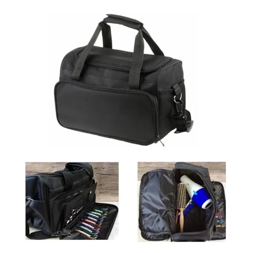 Friseur Tasche Schwarz Professionelle Friseur Friseursalon Styling Werkzeuge Tragetasche Tasche Organizer Große Kapazität for Friseur Stylist Barber von GHHZML