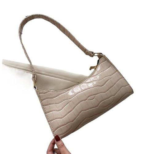 GHHZML Henkeltasche Damen Mode Ledertaschen for Frauen Handtasche weibliche kleine Unterarm Messenger Bag Geldbörse(Beige) von GHHZML
