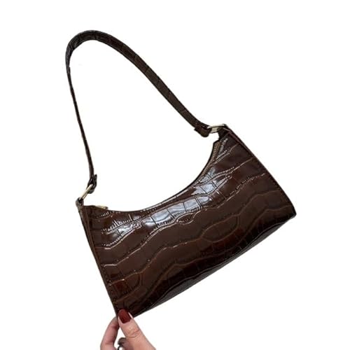 GHHZML Henkeltasche Damen Mode Ledertaschen for Frauen Handtasche weibliche kleine Unterarm Messenger Bag Geldbörse(Rown) von GHHZML