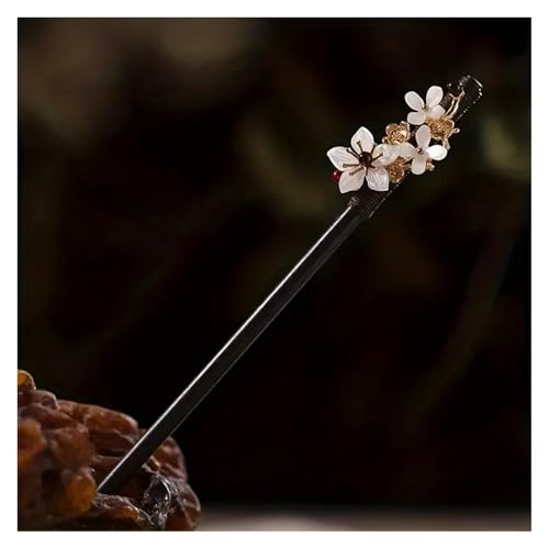 Haarstab 2 stücke Elegante Antike Floral Geflochtene Haare for Frauen Holz Haar Clips for Bankette Mit Kopfbedeckungen(Style 01) von GHHZML