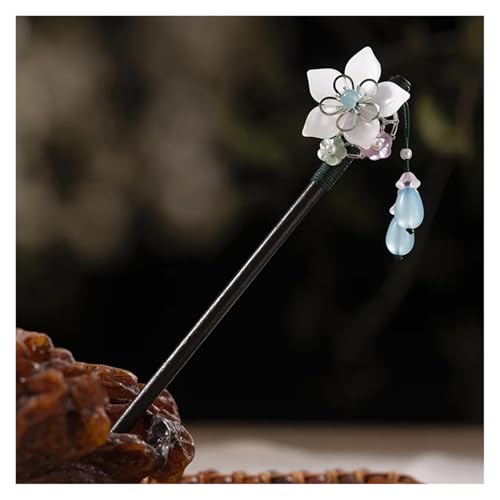 Haarstab 2 stücke Elegante Antike Floral Geflochtene Haare for Frauen Holz Haar Clips for Bankette Mit Kopfbedeckungen(Style 03) von GHHZML