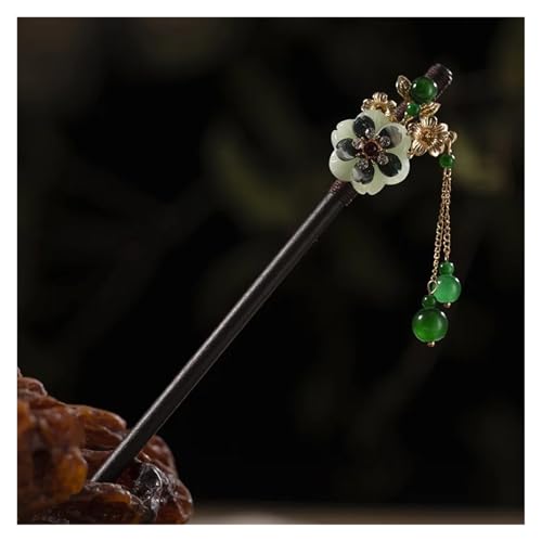 Haarstab 2 stücke Elegante Antike Floral Geflochtene Haare for Frauen Holz Haar Clips for Bankette Mit Kopfbedeckungen(Style 05) von GHHZML