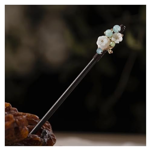 Haarstab 2 stücke Elegante Antike Floral Geflochtene Haare for Frauen Holz Haar Clips for Bankette Mit Kopfbedeckungen(Style 06) von GHHZML