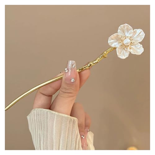 Haarstab 2 stücke Klassische Haar Stick Blume Haarnadel Handgemachte Haarnadeln Frauen Schmuck Haar Ornamente(Color-01) von GHHZML