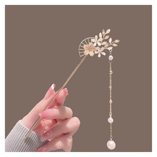 Haarstab 2 stücke Klassische Haar Stick Blume Haarnadel Handgemachte Haarnadeln Frauen Schmuck Haar Ornamente(Color-03) von GHHZML
