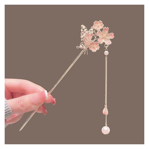 Haarstab 2 stücke Klassische Haar Stick Blume Haarnadel Handgemachte Haarnadeln Frauen Schmuck Haar Ornamente(Color-05) von GHHZML
