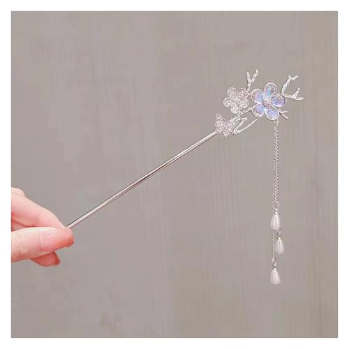 Haarstab 2 stücke Klassische Haar Stick Blume Haarnadel Handgemachte Haarnadeln Frauen Schmuck Haar Ornamente(Color-07) von GHHZML