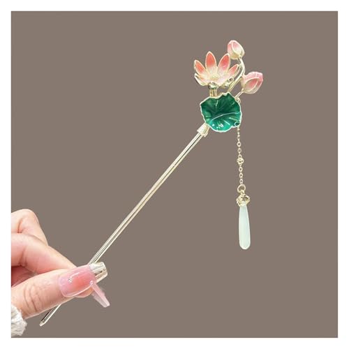 Haarstab 2 stücke Klassische Haar Stick Blume Haarnadel Handgemachte Haarnadeln Frauen Schmuck Haar Ornamente(Color-10) von GHHZML