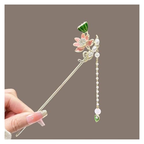 Haarstab 2 stücke Klassische Haar Stick Blume Haarnadel Handgemachte Haarnadeln Frauen Schmuck Haar Ornamente(Color-11) von GHHZML