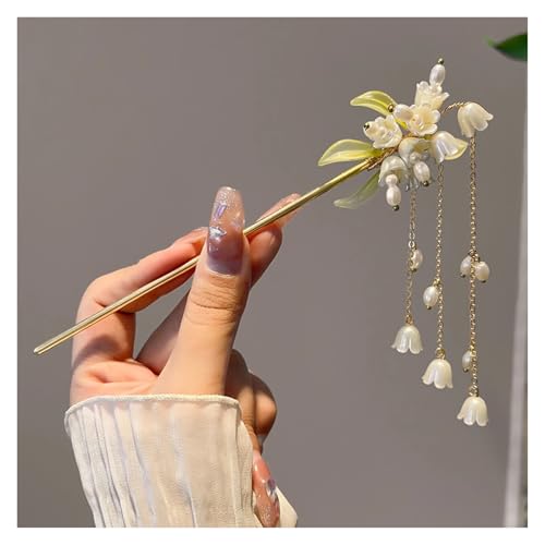 Haarstab 2 stücke Klassische Haar Stick Blume Haarnadel Handgemachte Haarnadeln Frauen Schmuck Haar Ornamente(Color-15) von GHHZML
