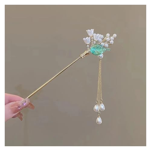 Haarstab 2 stücke Klassische Haar Stick Blume Haarnadel Handgemachte Haarnadeln Frauen Schmuck Haar Ornamente(Color-17) von GHHZML