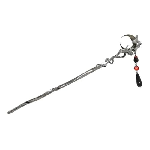 Haarstab 2 stücke Schwarz Mond Haar Sticks for Frauen Vintage Metall Quaste Essstäbchen Geformt Haarnadel von GHHZML