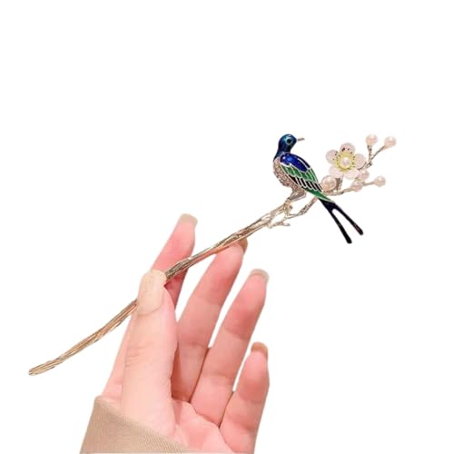 Haarstab Essstäbchen Haarstäbe Gabeln Brids Blumendesigns Perlen Haarnadeln Seitenclips for Frauen Mädchen Bun Maker Schmuck von GHHZML
