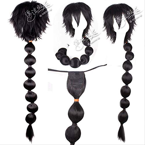 95cm Anime Magi Judal Judaru Cosplay Wig Black Long Synthetic Hair + Wig Cap von XINYIYI