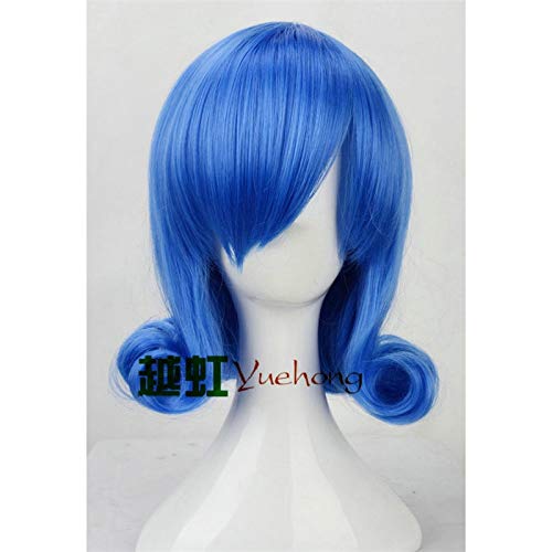 Anime Fairy Tail Frauen Juvia Loxar Cosplay Perücke Blau Kurzes lockiges synthetisches Haar Rollenspiel Perücke Kostüme K081 von SKYXD