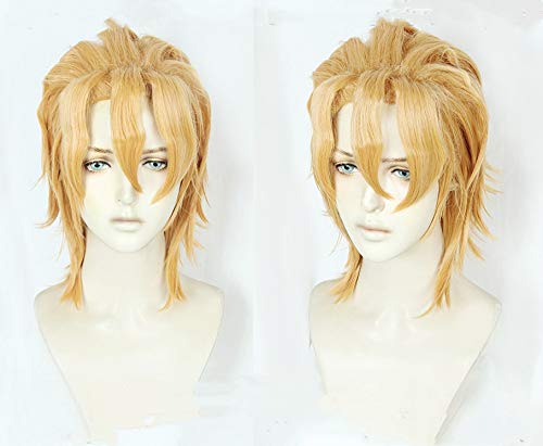 Anime JoJo's Bizarre Adventure Golden Wind Pannacotta Fugo Cosplay Wig Short Blond Heat Resistant Synthetic Hair Wig + Wig Cap Anime JoJo's Bizarre Adventure Golden Wind Pannacotta Fugo Cosplay Wig Short Blond Heat Resistant Synthetic Hair Wig + Wig Cap von GHK