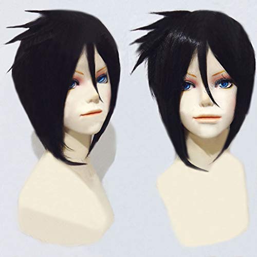 Anime Kuroshitsuji Black Butler Sebastian Michaelis Short Black Heat Resistant Hair Cosplay Costume Wig + Free Wig Cap von GHK