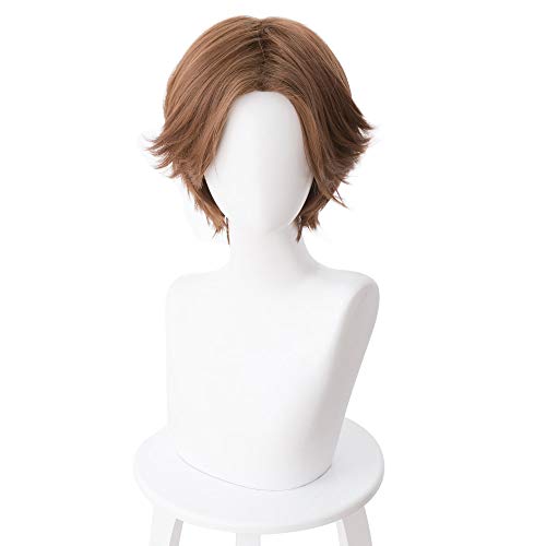 Anime OW Jesse Mccree Cosplay Wig Jesse Brown Short Synthetic Hair Cosplay Anime Wigs + Wig Cap von GHK