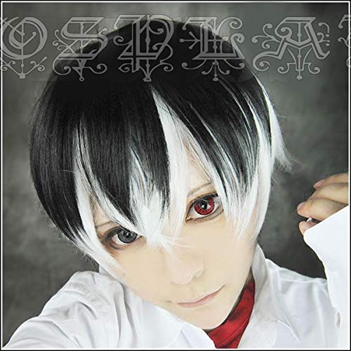 Anime Tokyo Ghoul Kaneki Ken Cosplay Wigs Short Heat Resistant Synthetic Hair Wig + Wig Cap Anime Tokyo Ghoul Kaneki Ken Cosplay Wigs Short Heat Resistant Synthetic Hair Wig + Wig Cap von GHK