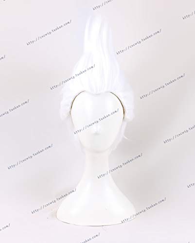 Anime Ursula Wig Rick Morty Rick Sanchez Cosplay Wigs Short Synthetic Pure White Wigs Heat Resistant + Wig Cap von GHK