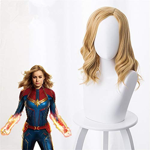 Film Captain Marvel Coplay Perücke Frauen Carol Danvers Blonde Hitzebeständige synthetische Rollenspiel Perücken KS-578 von SKYXD