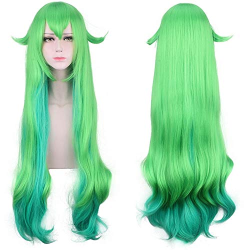 GHK 100 CM LOL League of Legends Hübscher Rhythmus Lange Grüne Ombre Perücke Cosplay Anime Kunsthaar Layered Wellige Perücken Mit Pony Peruca GHK 100 CM LOL League of Legends Hübscher Rhythmus Lange Grüne Ombre Perücke Cosplay Anime Kunsthaar Layered Wellige Perücken Mit Pony Peruca von GHK