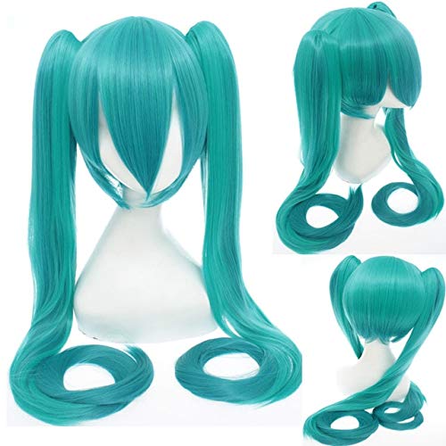 GHK 120 cm Hatsune Miku Synthetische Cosplay Perücke Gerade Weiß Blau Anime Haar Halloween Kostüm Frauen Perücken Mit Doppel Clip Pferdeschwänze 21 GHK 120 cm Hatsune Miku Synthetische Cosplay Perücke Gerade Weiß Blau Anime Haar Halloween Kostüm Frauen Perücken Mit Doppel Clip Pferdeschwänze 21 von GHK