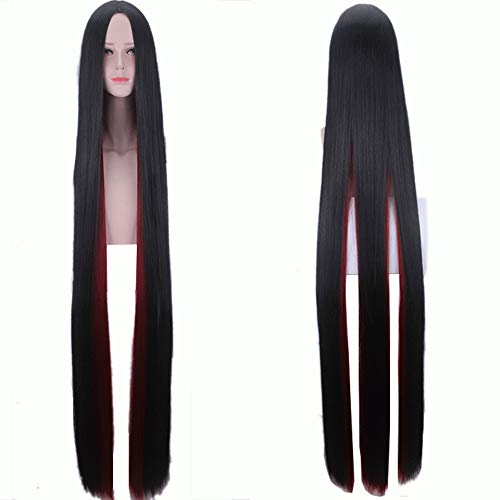 GHK 150 cm Bort Lange Gerade Anime Cosplay Perücke Kunsthaar Land der Glänzenden Hoseki no kuni Mittelteil Schwarz Rot Frau Perücken GHK 150 cm Bort Lange Gerade Anime Cosplay Perücke Kunsthaar Land der Glänzenden Hoseki no kuni Mittelteil Schwarz Rot Frau Perücken von GHK