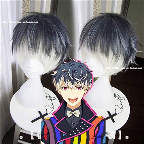 GHK 2018 Anime IDOLiSH7 Re: vale MOMO Kurze Mischfarben Kunsthaar für Erwachsene Rollenspiele Cosplay Perücke von GHK