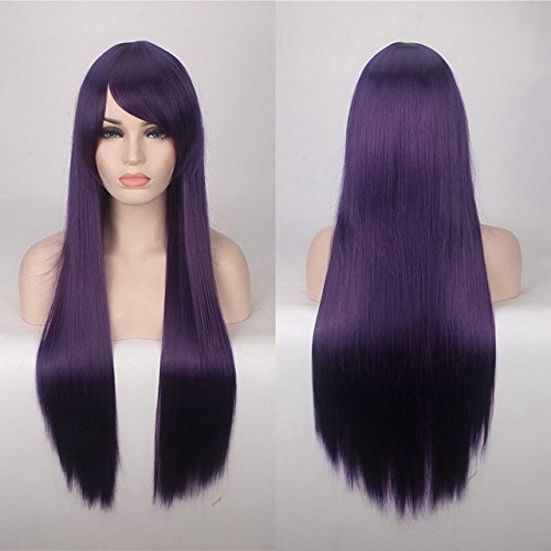 GHK 80 cm Günstige Lange Gerade Perücke Rot Blau Grün Lila Schwarz Blondes Haar Perücken Für Frauen Hitzebeständige Synthetische Anime Cosplay Haar 02 GHK 80 cm Günstige Lange Gerade Perücke Rot Blau Grün Lila Schwarz Blondes Haar Perücken Für Frauen Hitzebeständige Synthetische Anime Cosplay Haar 02 von GHK