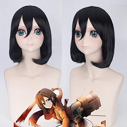 GHK Angriff auf Titan Mikasa Ackerman Schwarz Kurze Cosplay Perücke Synthetische Anime Haar Halloween Kostüm Volle Perücken Für Frauen 35 cm GHK Angriff auf Titan Mikasa Ackerman Schwarz Kurze Cosplay Perücke Synthetische Anime Haar Halloween Kostüm Volle Perücken Für Frauen 35 cm von GHK