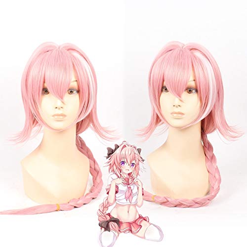 GHK Anime Apocrypha Fate/gehen Astolfo Cosplay Perücke Lange Rosa Flechten Haar Synthetische Halloween Kostüm Party Spielen Perücken Für Frauen von GHK