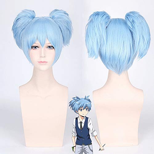 GHK Anime Attentat Klassenzimmer Shiota Nagisa Cosplay Perücke Himmelblau Kunsthaar Halloween Kostüm Volle Perücken Für Party 12 zoll von GHK