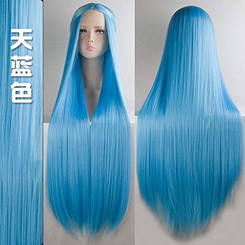 GHK Biamoxer 100 cm Lange Perücken Klassische Hochtemperaturfaser Synthetische Perücken Kostüm Cosplay Perücken Cosplay Gesichtshaar Party 20 Farbe 15 von GHK