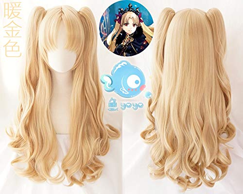 GHK Biamoxer FGO Schicksal Großauftrag Ereshkigal Cosplay Perücke Diener Lancer Pferdeschwänze Blondes Gesichtshaar von GHK