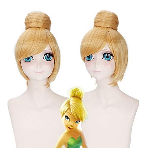 GHK Fee Prinzessin Tinker Bell Cosplay Perücke Blonde Kurze Kunsthaar Anime Halloween Kostüm Party Perücken Peruca GHK Fee Prinzessin Tinker Bell Cosplay Perücke Blonde Kurze Kunsthaar Anime Halloween Kostüm Party Perücken Peruca von GHK