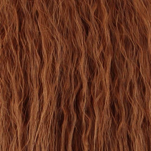 GHK Fluffy Rot Rosa Weiß Orange Grün Blond Braun Lockige Perücke Kunsthaar Anime Cosplay Halloween Kostüm Party Perücken Für Frauen braun von GHK