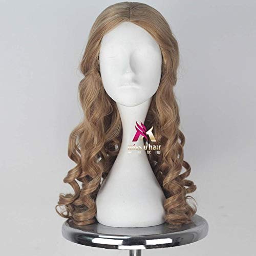 GHK Für AdultAlice Cosplay Perücke Film Alice im Wunderland Curly Long Brown Synthetic Hair Camel von GHK